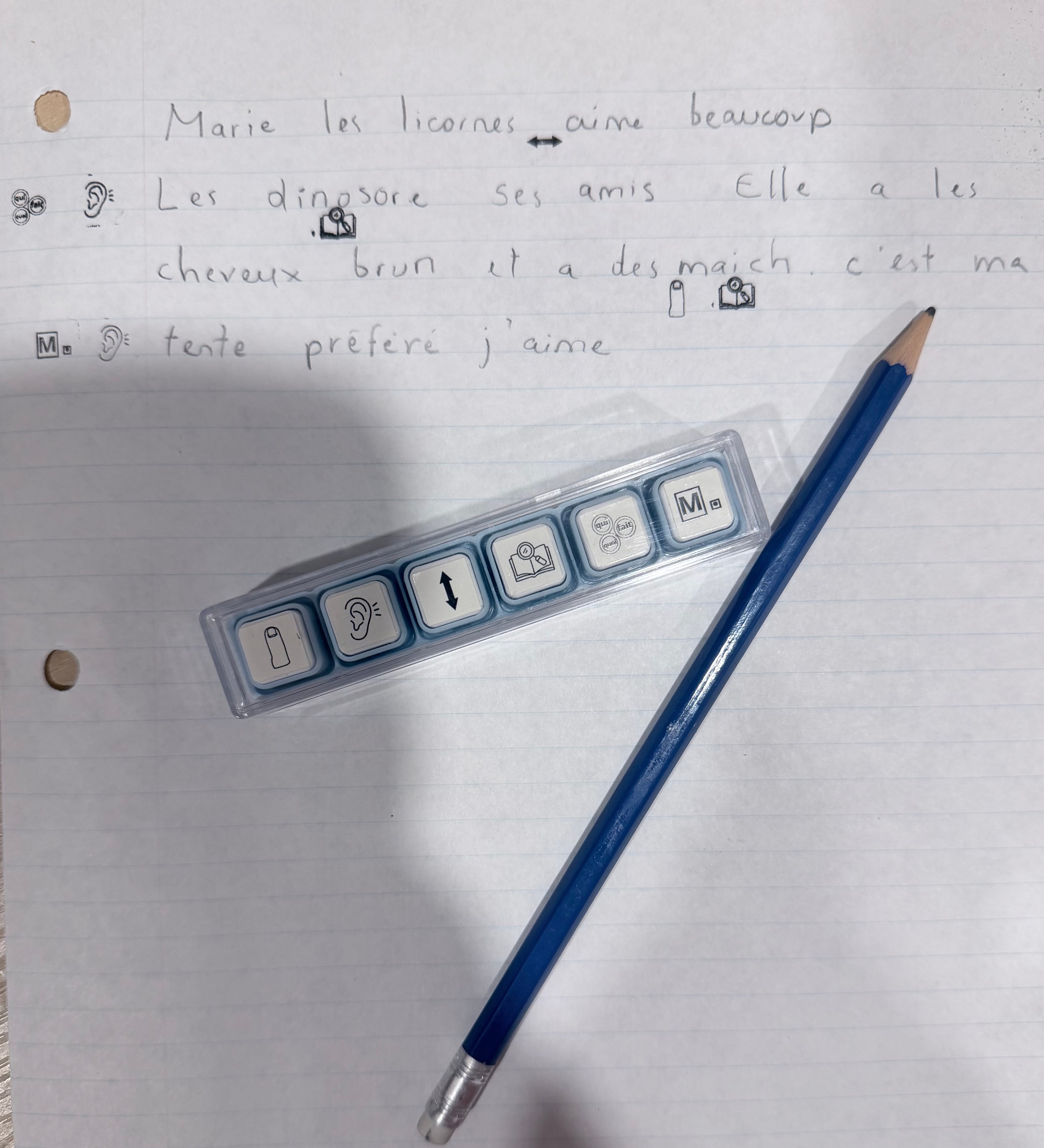 Étampe 6 en 1 écriture