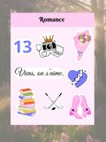 Feuille d’autocollants Romance