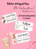 Mots-étiquettes St-Valentin et fleurs