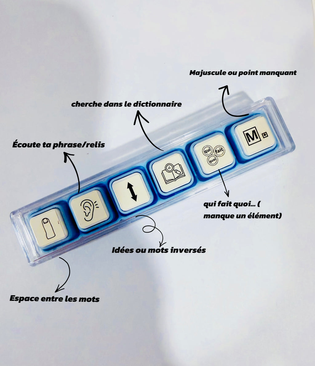 Étampe 6 en 1 écriture