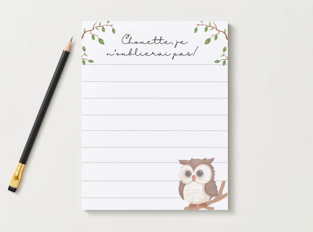 Bloc-notes chouette