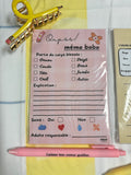 Bloc-notes mémo bobo autocollant