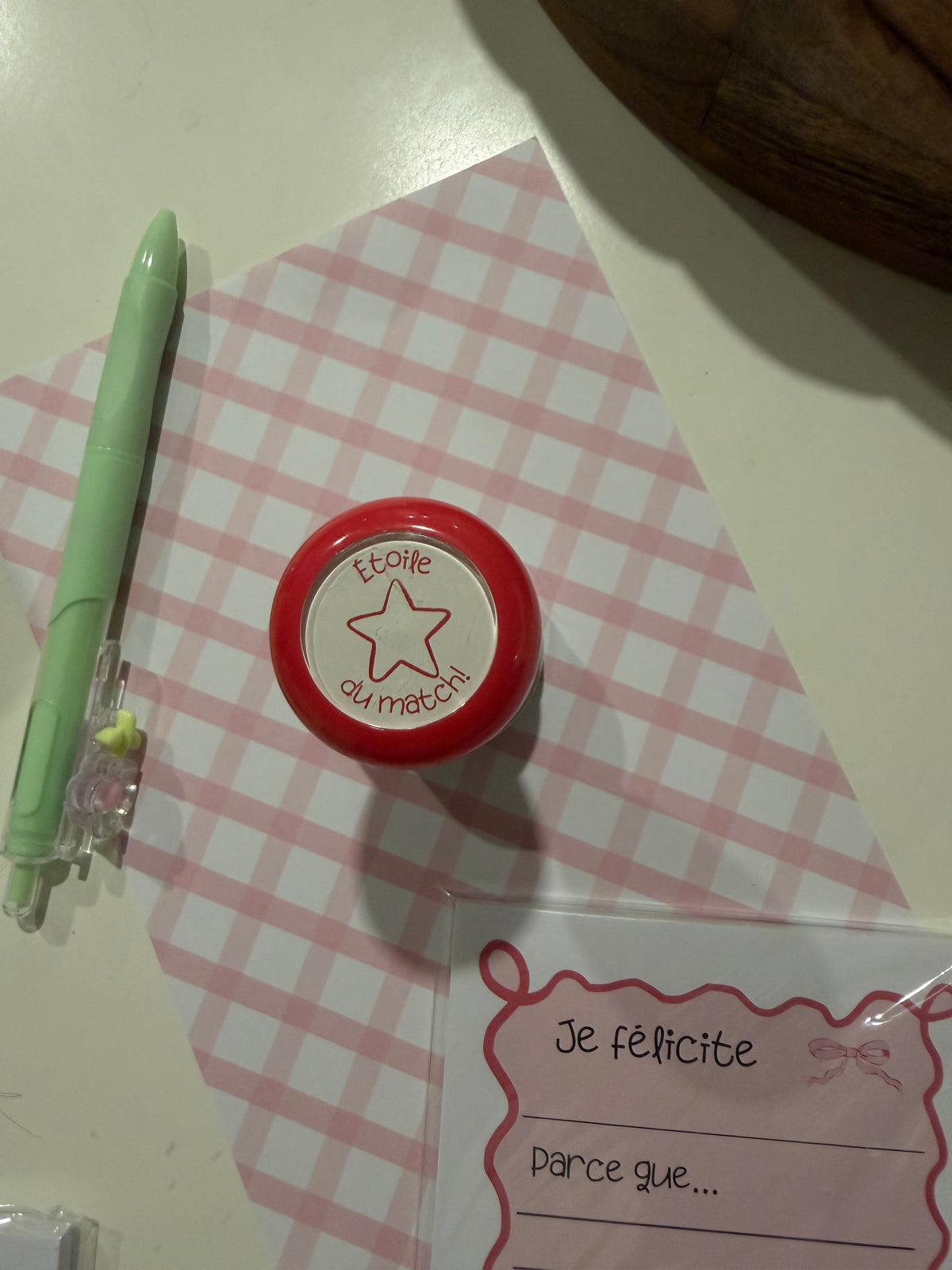 Étampe « étoile du match » ⭐️