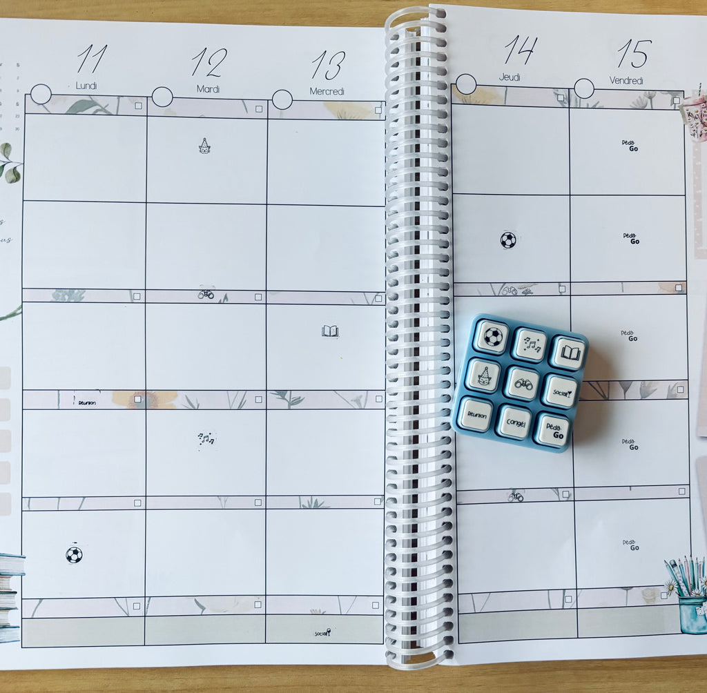 Étampe 9 en 1 (agenda)