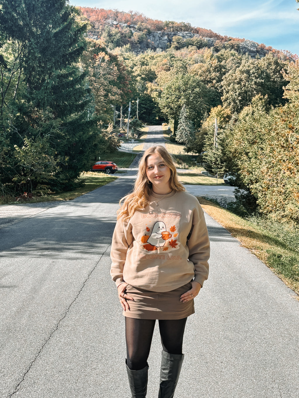 Sweat-shirt boo-coup de latte s.v.p.