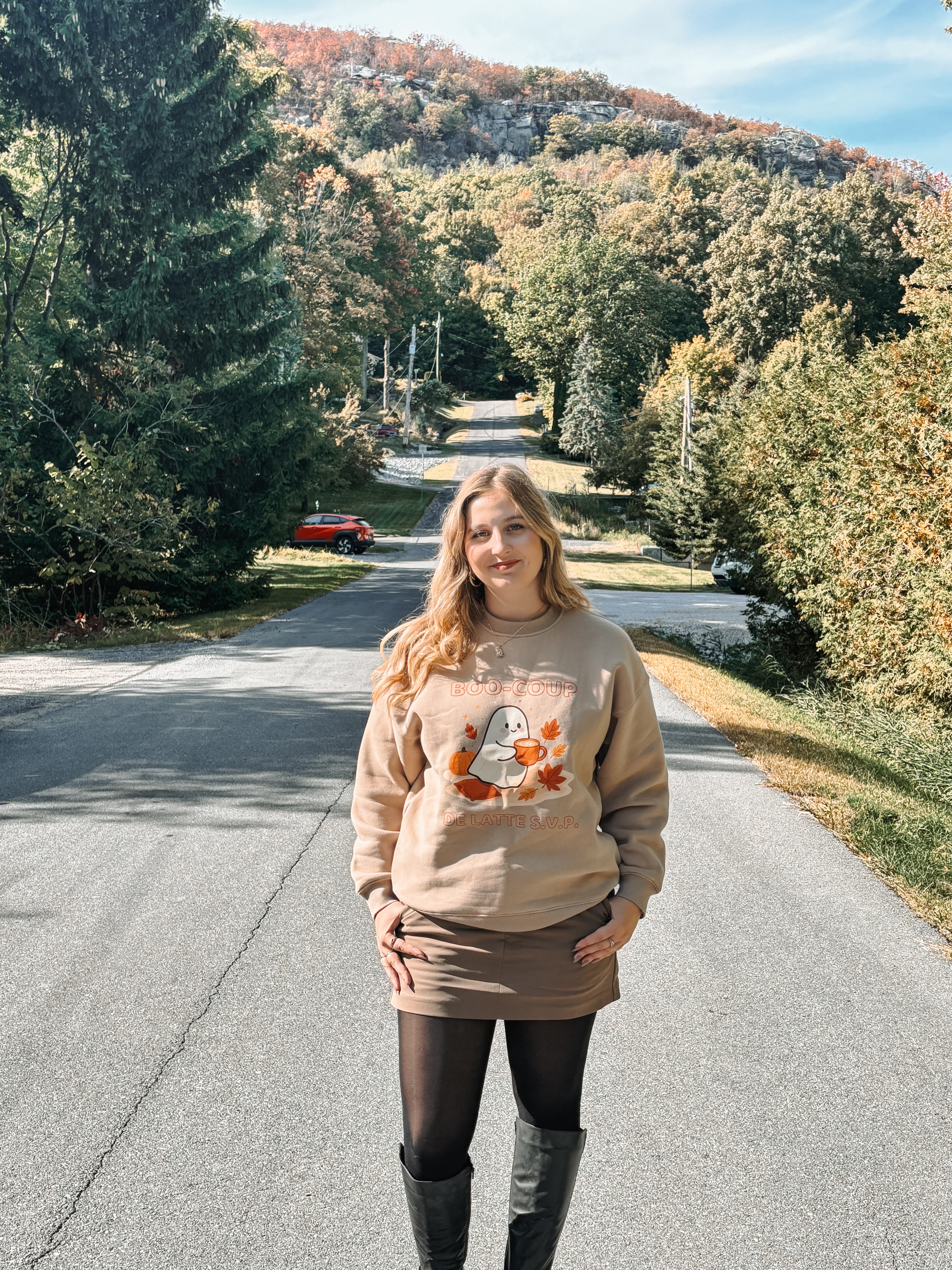 Sweat-shirt boo-coup de latte s.v.p.