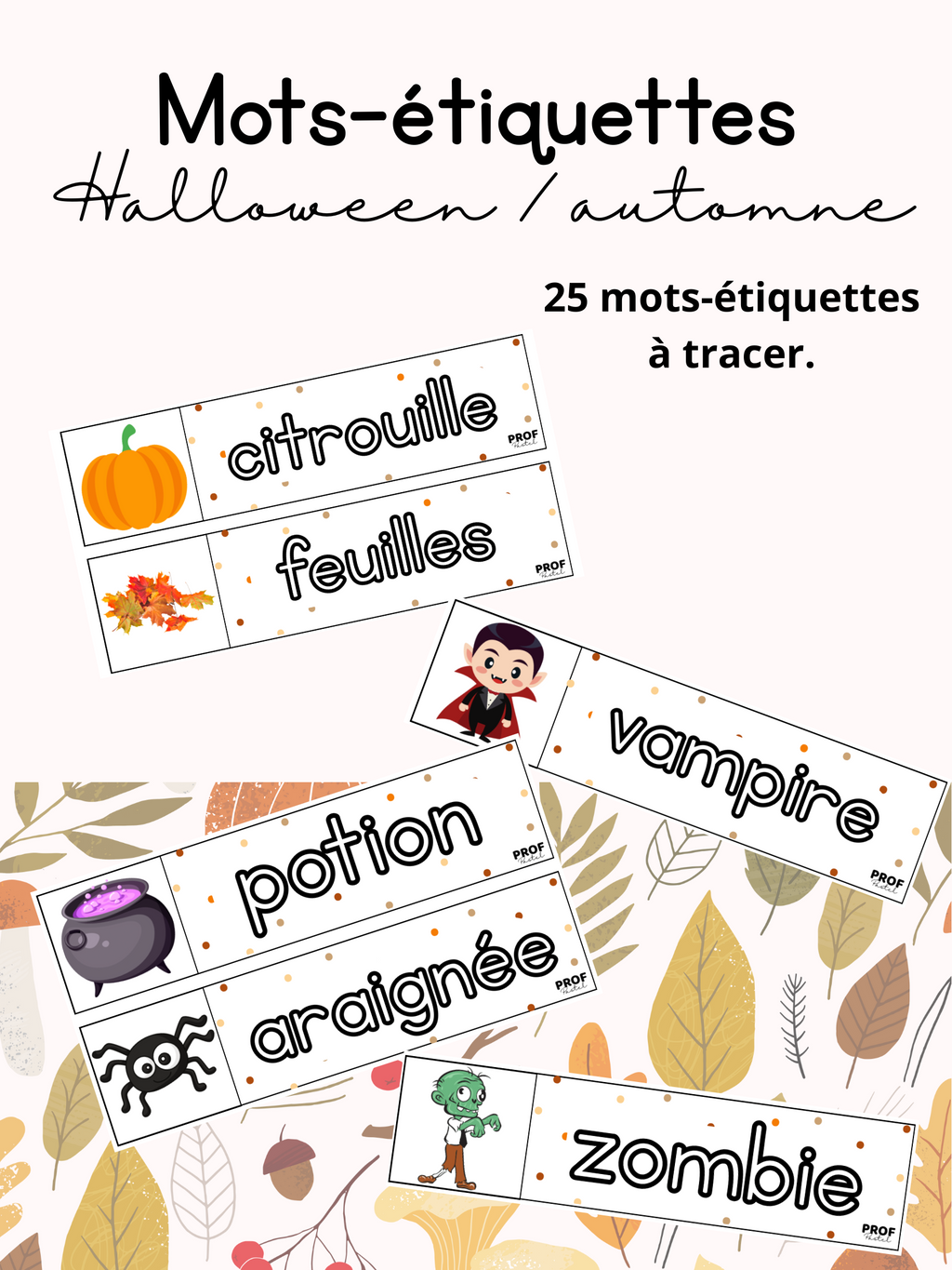 Mots-étiquettes automne/Halloween