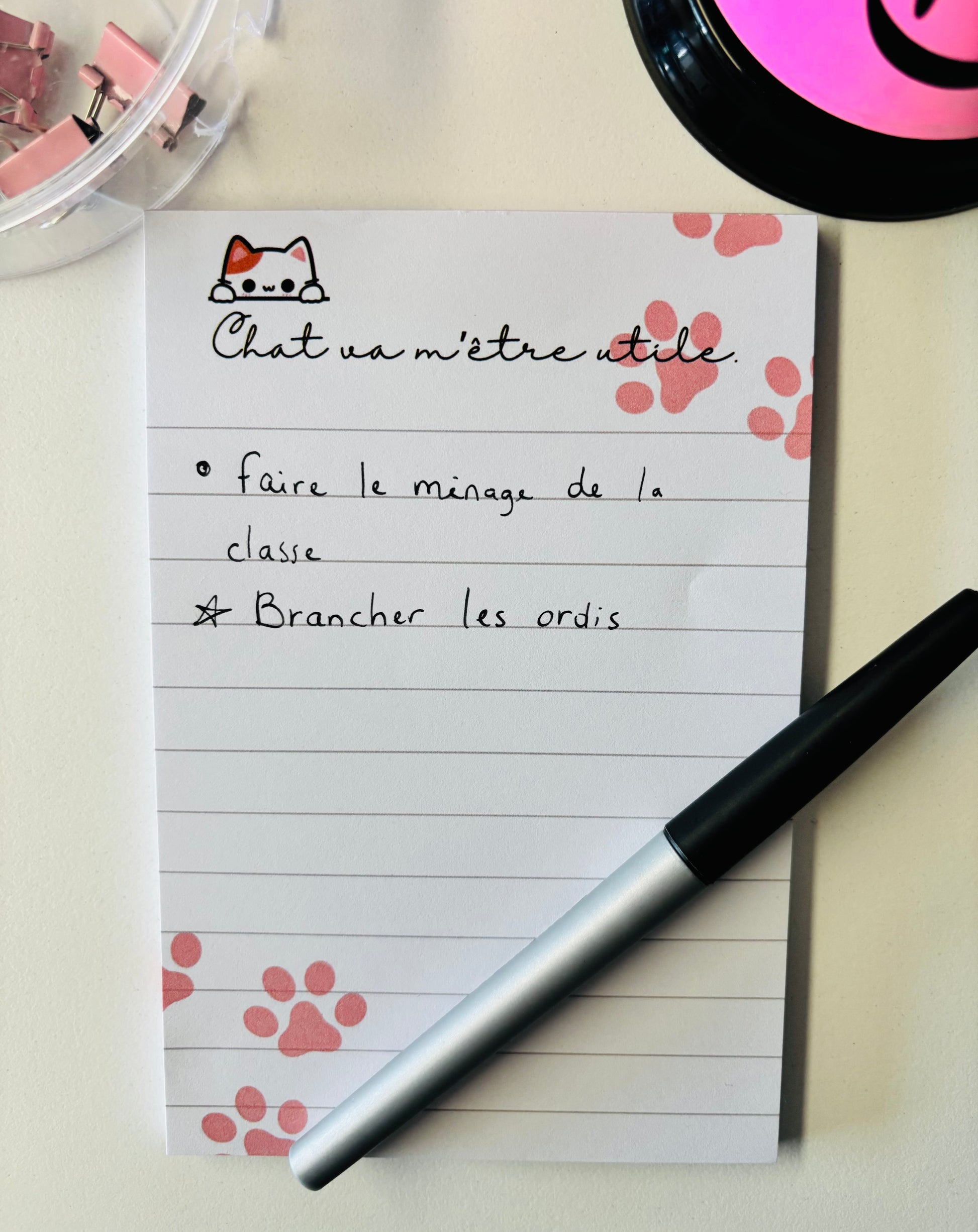 Bloc-notes chat