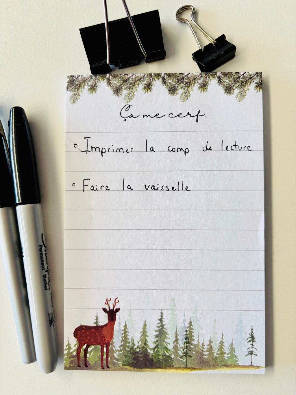 Bloc-notes cerf
