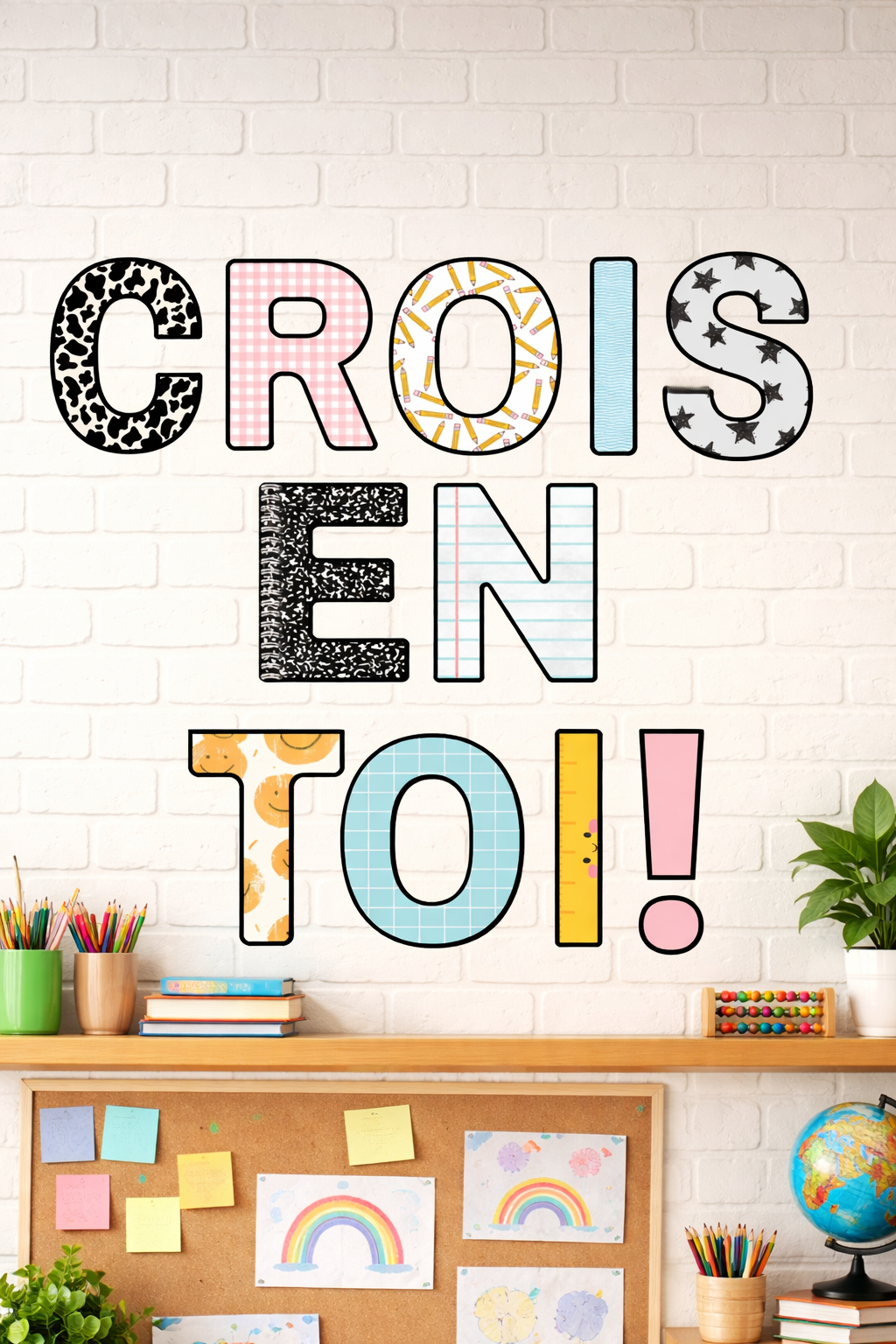 Lettres géantes : crois en toi!