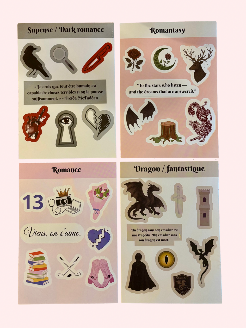 Feuille autocollants Fourth Wing